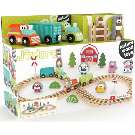 J'ADORE Hrací set s kolejemi Farma 35 ks