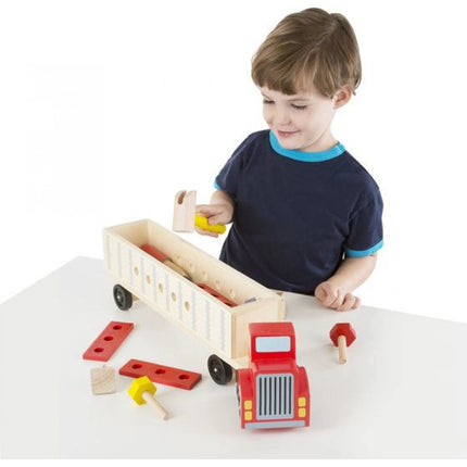 Melissa & Doug Dřevěná konstrukční stavebnice auto