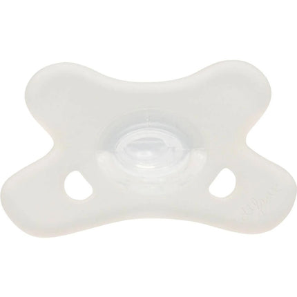 Dudlík silikonový symetrický 6-12m 1 ks bílý