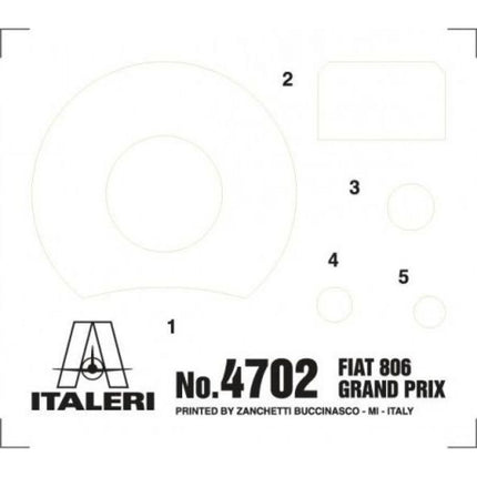 Model Kit auto 4702 Fiat 806 Grand Prix 1:12
