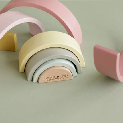 Skládačka dřevěná duha Pink