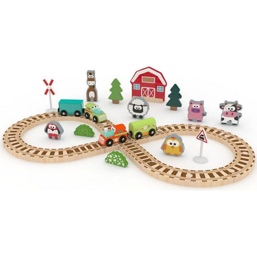 J'ADORE Hrací set s kolejemi Farma 35 ks