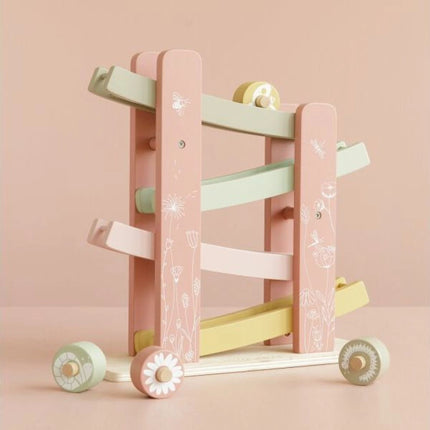 Závodní dráha dřevěná Pink Flowers