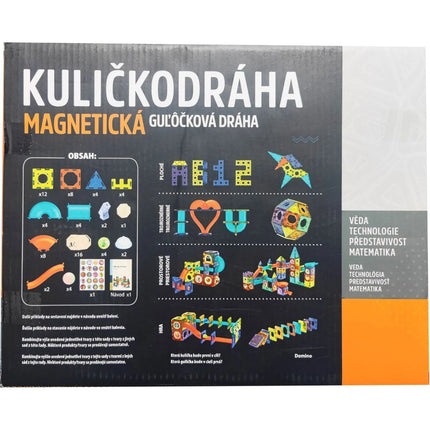 Kuličkodráha magnetická se světlem 75 ks