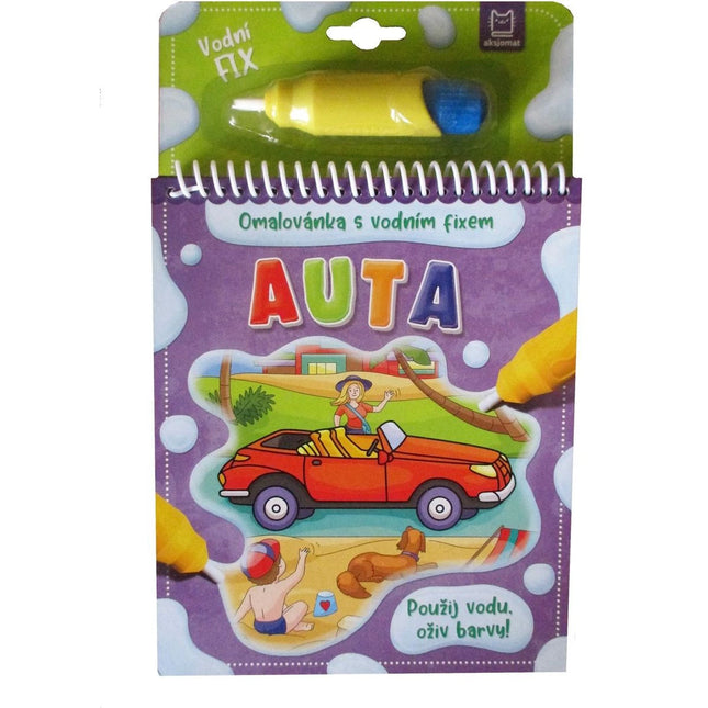 Omalovánka s vodním fixem Auta