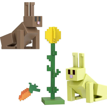 Minecraft Fgurka Rabbits Carrot and Sunflower 8 cm