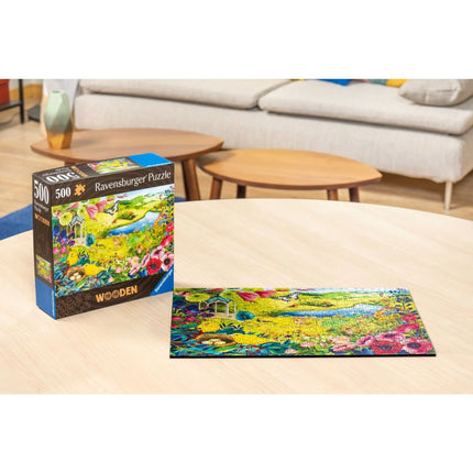 Ravensburger Puzzle: Dřevěné puzzle Divoká zahrada 500 dílků