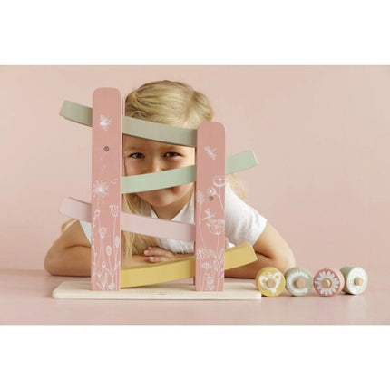 Závodní dráha dřevěná Pink Flowers