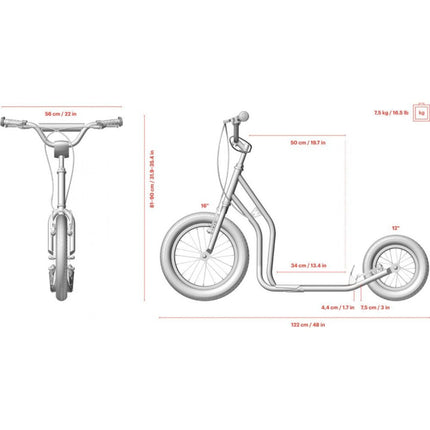 Koloběžka Wzoom Emoji blue
