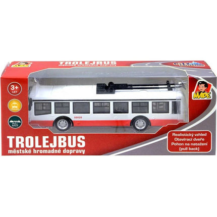 Trolejbus kovový na zpětný chod