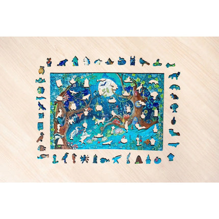 Ravensburger Puzzle: Dřevěné puzzle Kouzelný les 500 dílků