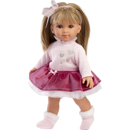 Elena Realistická panenka s měkkým látkovým tělem 53552 35 cm