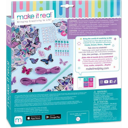 Dekorativní samolepky na boty Butterfly Bling