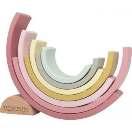 Skládačka dřevěná duha Pink