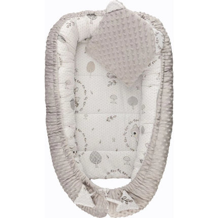 Bomimi Harmo Hnízdečko s polštářkem minky Koloušek šedá