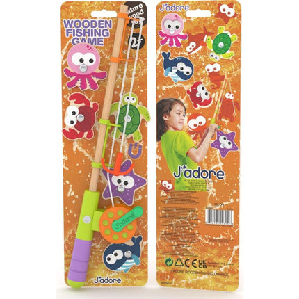 J'ADORE Dřevěná hra rybaření Oranžová
