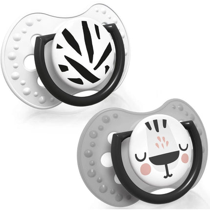 Dudlík silikonový dynamický Salt & Pepper 6-18m 2 ks