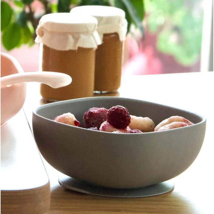 Béaba Miska silikonová s přísavkou Grey