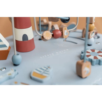 Stolek s aktivitami dřevěný Námořnický záliv