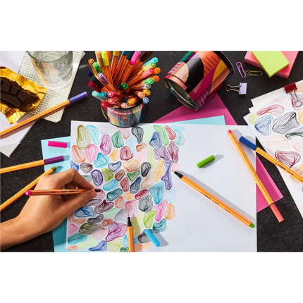 STABILO ARTY Jemný liner - Point 88 - 45 ks plechová dóza