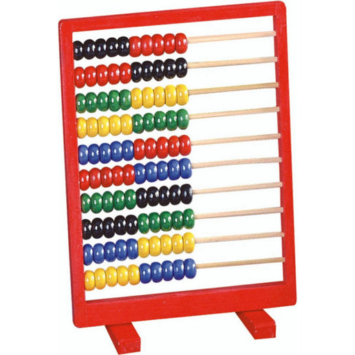 Dřevěné počítadlo červené