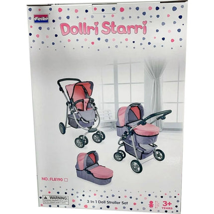 Kočárek kovový 3 v 1