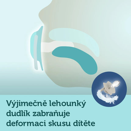 Set symetrických silikonových dudlíků Light touch 0-6m Royal Baby modrý