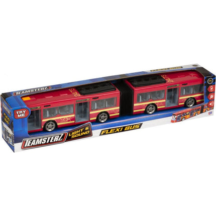 Teamsterz Autobus se zvukem a světlem červený