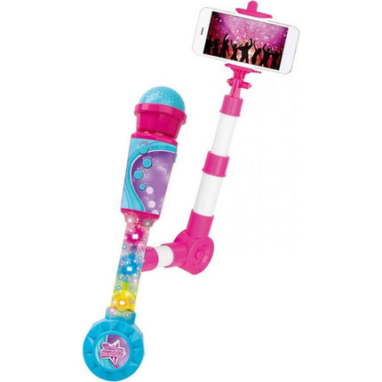 Mikrofon na baterie se selfie tyčkou s možností připojení externího audiozařízení