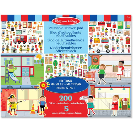 Melissa & Doug Blok s adhezními samolepkami Město