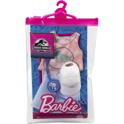 Barbie Obleček 30 cm s doplňky v praktickém balení Jurský svět GRD46