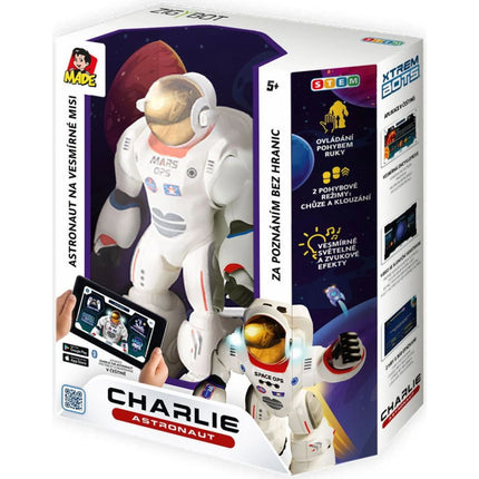 Robot astronaut Charlie s naučnou aplikací 29,5 cm