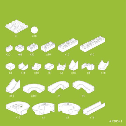 HUBELINO KIGA Kuličková dráha Stavební set 352 ks