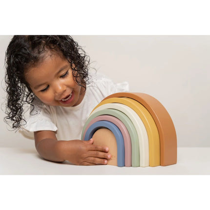 Skládačka dřevěná duha Vintage