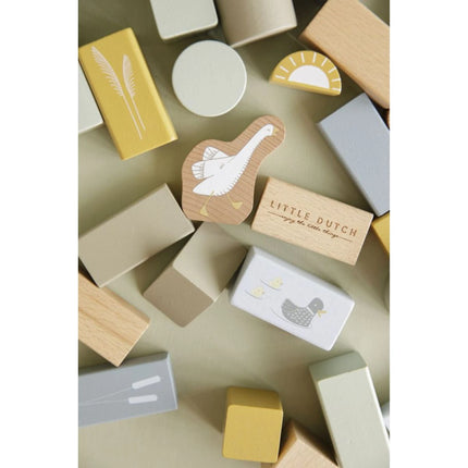 Kostky dřevěné v tubě Blue