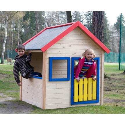 Zahradní domeček s barevným lemovaním