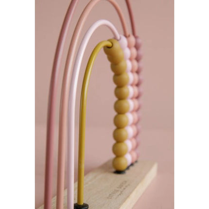 Počítadlo dřevěné duha Pink