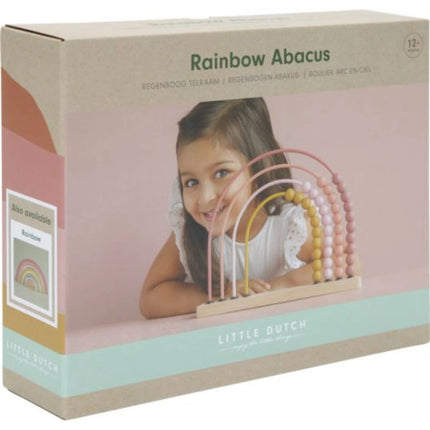 Počítadlo dřevěné duha Pink