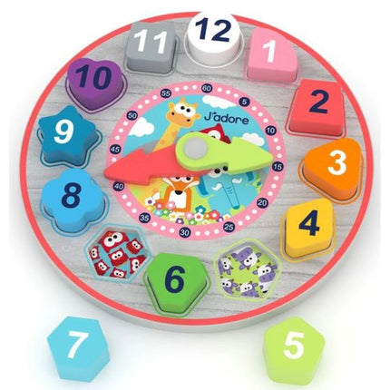 J'ADORE Dřevěné hodiny vkládačka