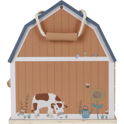 Domeček pro panenky dřevěný přenosný Farma