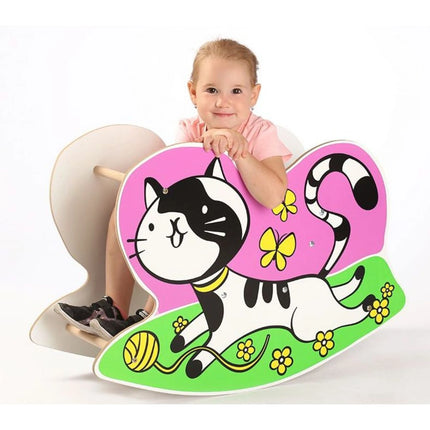 Dřevěné houpadlo pes a kočka