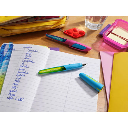 STABILO EASY buddy FRESH EDITION Plnicí pero růžová-světle modrá vč. 1 ks bombičky