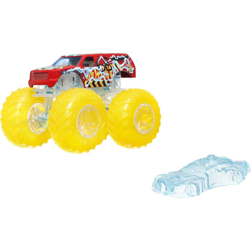 Hot Wheels Monster Trucks Power Smashers Truck svítivě žlutá kola