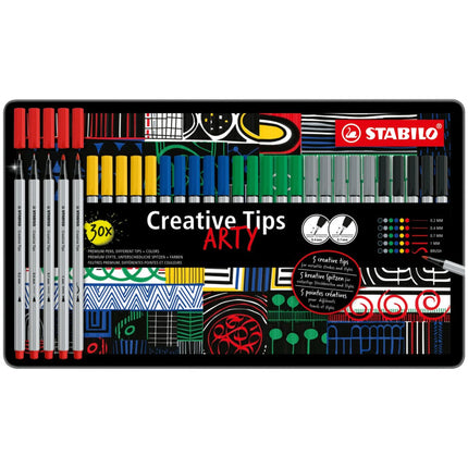 STABILO ARTY Kreativní set 30 ks - Creative Tips CLASSIC - 6 různých barev