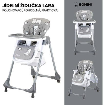 Lara Jídelní židle Medvěd grey