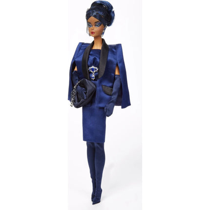 Barbie Panenka v safírově modré róbě HRM60