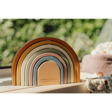 Skládačka dřevěná duha Vintage