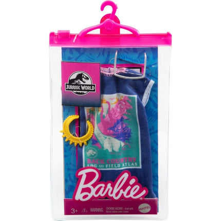 Barbie Obleček 30 cm s doplňky v praktickém balení Jurský svět GRD47