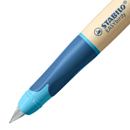 STABILO EASY birdy Timber Ergonomické plnicí pero pro praváky - modrá vč. bombičky