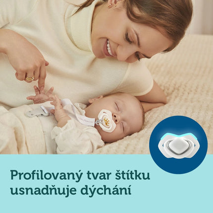 Set symetrických silikonových dudlíků Light touch 0-6m Royal Baby modrý